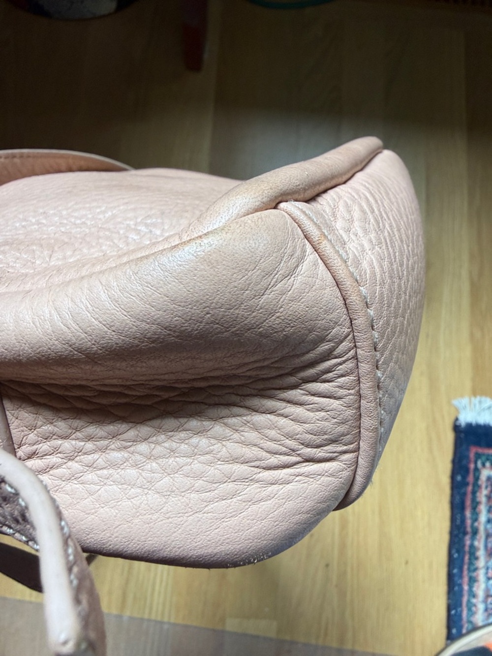 J. Crew Blush Pebbled Leather Crossbody with Gold Hardware - Picture 15 of 16